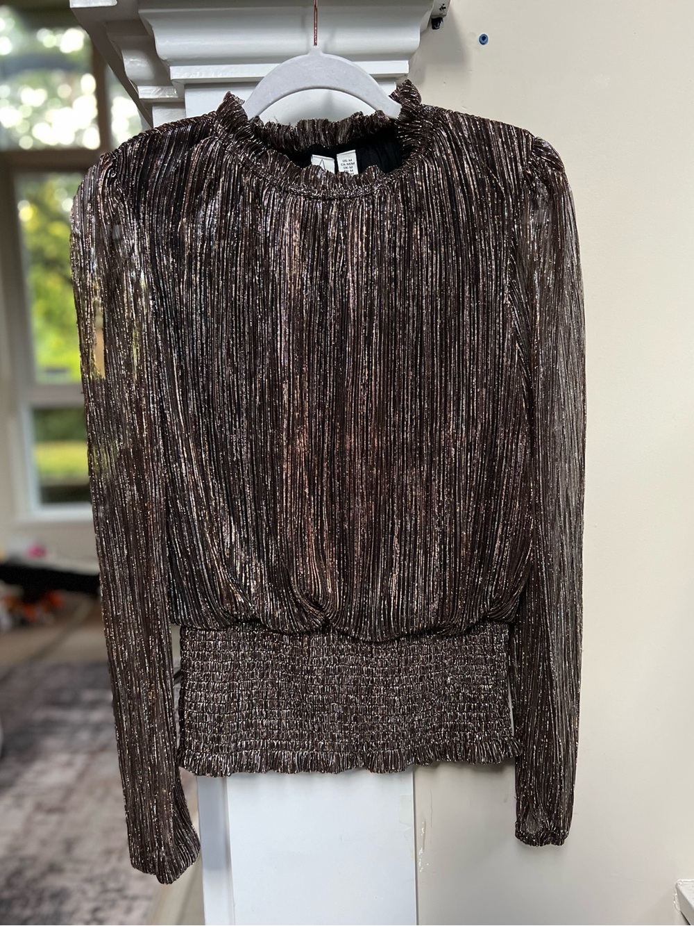 Joie high neck shimmer blouse - Picture 4 of 7